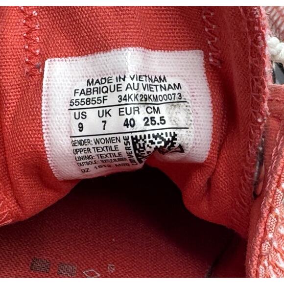 Converse Chuck Taylor All Star Low Women’s US Size 9 555855F Pink Sneakers - Picture 7 of 8